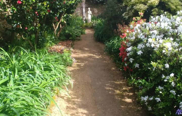 Accessible paths within Trewithen Gardens close to Treworgans Farm Holidays