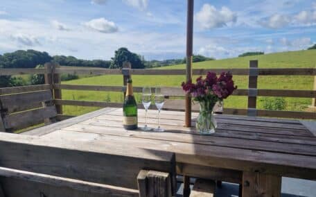 Buzzard watch patio with outdoor furniture and parasol is the perfect place to enjoy the view