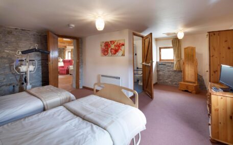 A profiling bed can be provided in the ensuite accessible bedroom can