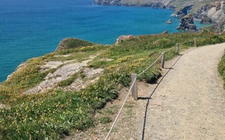 Wonderful views from the accessible paths at Bedruthan Steps